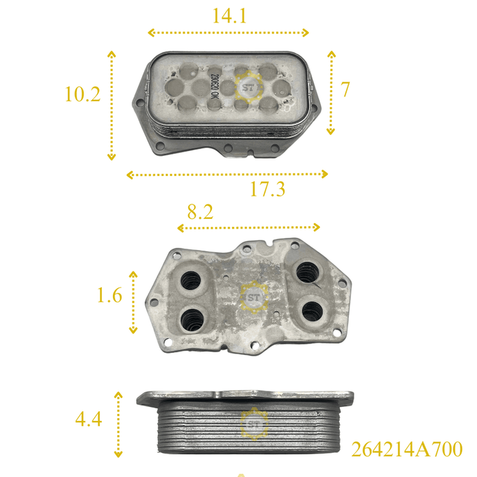 Ruột két mát dầu HD Porter 2 - K250 -N250 - EX8 264214A700 9 Ruột két mát dầu HD Porter 2 - K250 -N250 - EX8 264214A700 - Ảnh 9