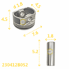 Piston STD 1.6L Forte, Elantra, Avante, i30 MB 230412B052 17 230412b052 1 ea4e1335468e434b9ef14be94e2d415a