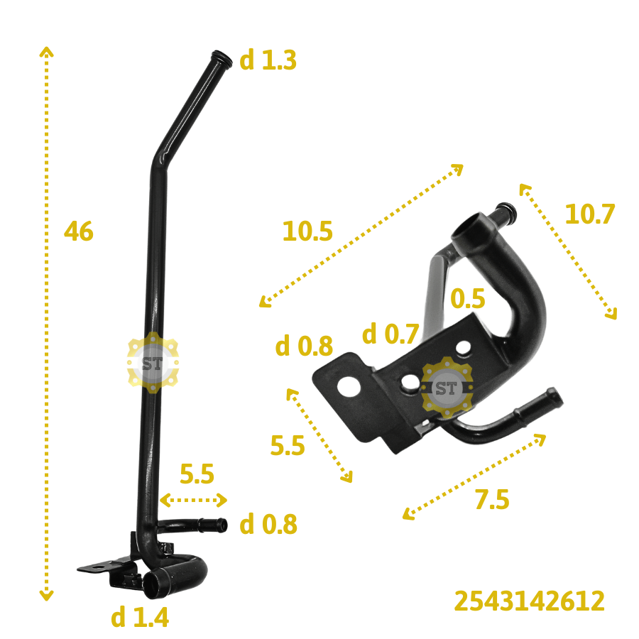 Ống nước làm mát thân máy sắt HD H100 2543142612 9 Ống nước làm mát thân máy sắt HD H100 2543142612 - Ảnh 9