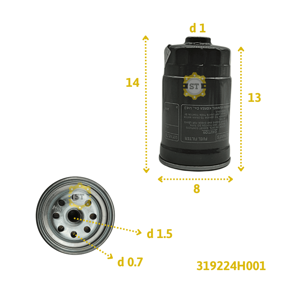 Lọc dầu nhiên liệu HD G.Starex- Poter 2 150 319224H001 7 Lọc dầu nhiên liệu HD G.Starex- Poter 2 150 319224H001 - Ảnh 7