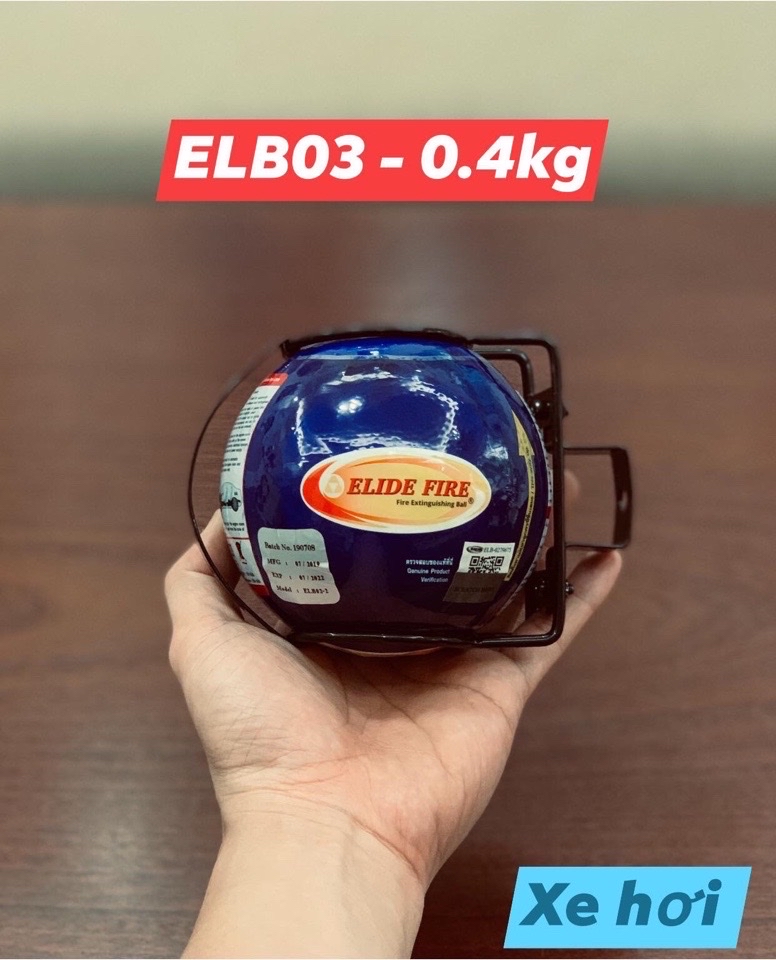BÓNG CỨU HOẢ ELIDE FIRE 0.4KG CHO XE Ô TÔ