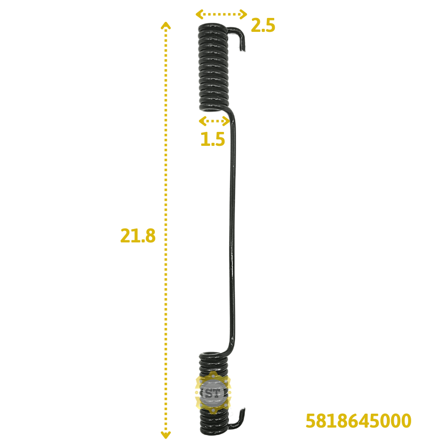 Lò xo kéo má phanh HD 2T5 5818645000 9 Lò xo kéo má phanh HD 2T5 5818645000 - Ảnh 9