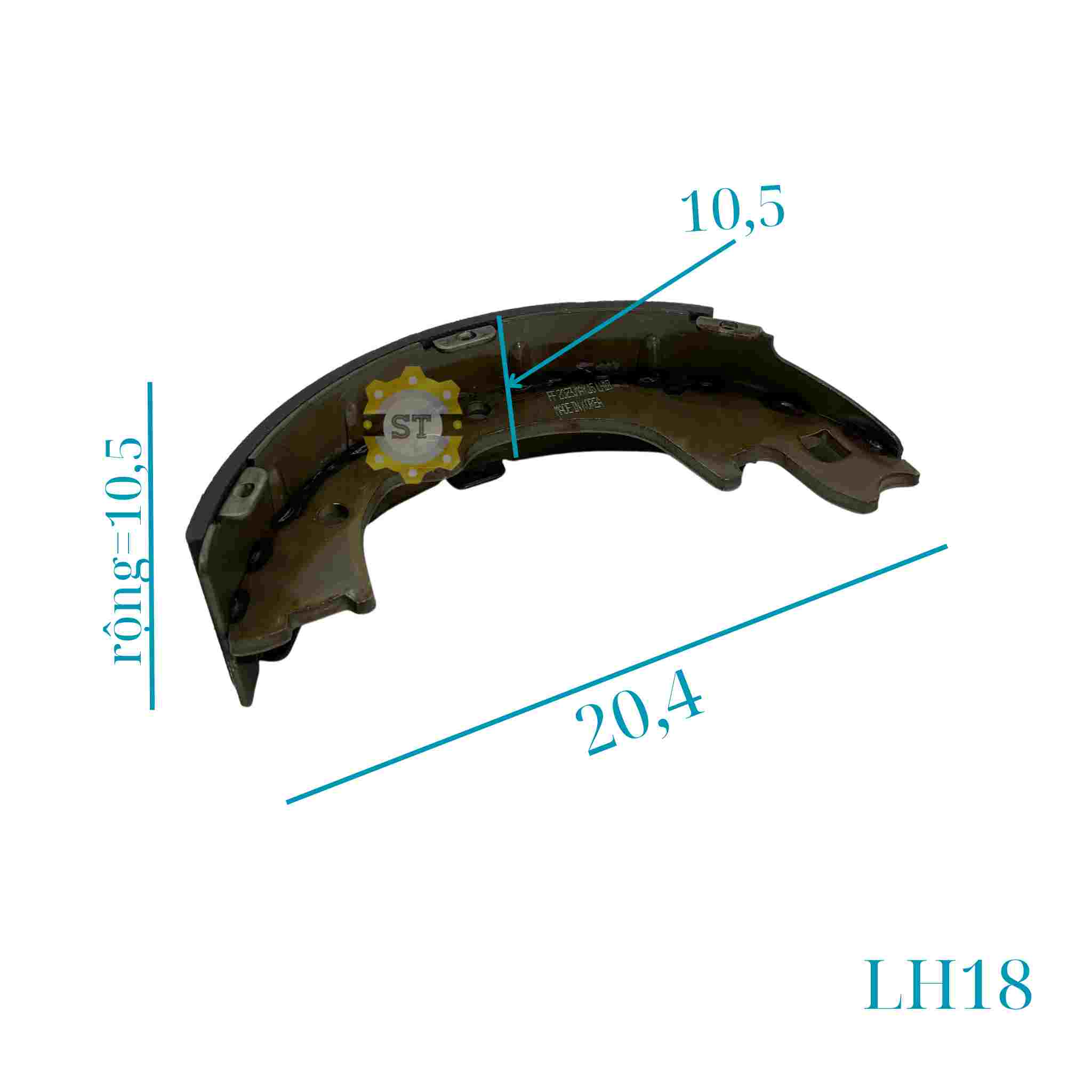 Má phanh HD POTERII - K250 sau bản 55 - LH18 LH18 9 Má phanh HD POTERII - K250 sau bản 55 - LH18 LH18 - Ảnh 9